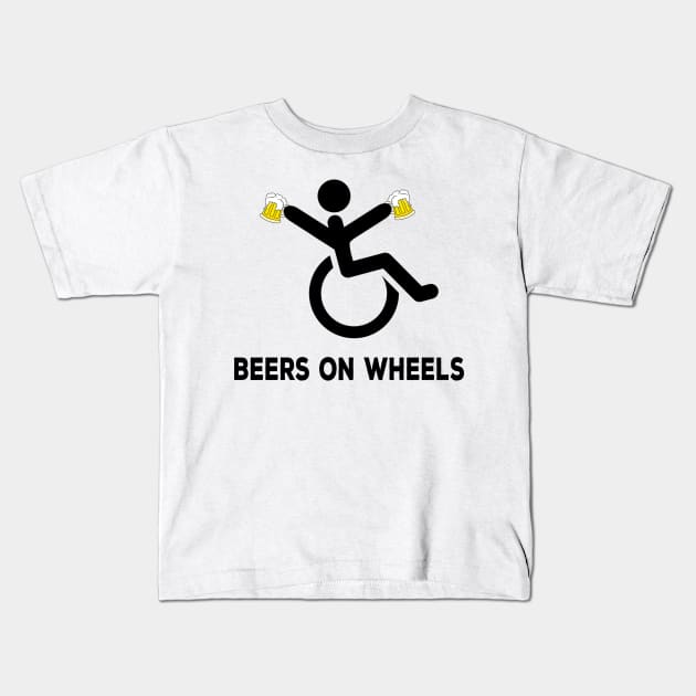 Beers on Wheels Kids T-Shirt by DeesDeesigns